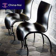 Contemporary chair 1 Skinindoorplywoodpowder-coated steel base