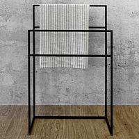 3-bar towel rack 22THfloor-standingstainless steelblack