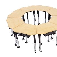 Contemporary table PETAL DESK SERIES steelhigh-pressure laminatesteel base