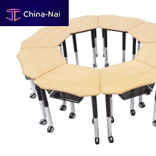 Contemporary table PETAL DESK SERIES steelhigh-pressure laminatesteel base