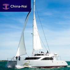 Catamaran sailing yacht LE PROVIDENCE II flybridgewith bowsprit
