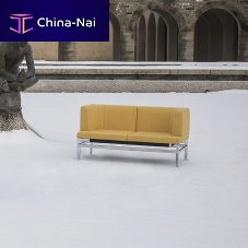 Contemporary sofa PONTEleathermetal base2-person