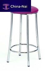 Contemporary bar stool 009fabricchrome steel basepainted steel base