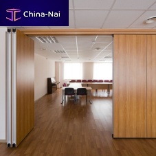 Wooden partition ALATAR Ssliding and stackingaluminumfor offices