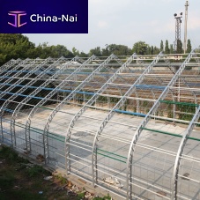 Metal frame tensile structure for shelterfor industrial applicationswith PVC membrane