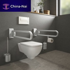 Aluminum grab bar Cavere straightwall-mountedfor healthcare facility