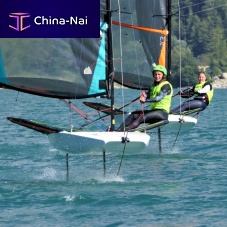 Single-handed sailing dinghy SKEETAtraditionalfoilingregatta