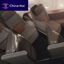 Aircraft cabin seat VantageSOLObusiness classwith tablewith adjustable headrest