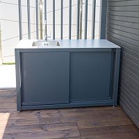 Outdoor kitchen CookOUT® BLANK 145contemporarystainless steelaluminium