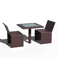 Outdoor chess table DI6000contemporaryfor public spacesheet metal