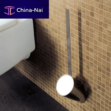 Brass toilet brush HOOP wall-mountedfor hotel
