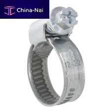 Screw hose clamp CB embossed band