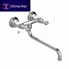 Wall-mounted double-handle mixer tap 3243-300chromed metalkitchen2-hole