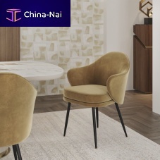 Contemporary dining chair aster indoorfabricmetal base