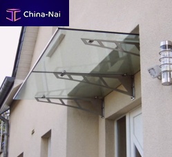 Entrance canopy stainless steelglassflat