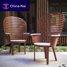 Contemporary urban armchair Briveceramicaluminumperforated sheet metal
