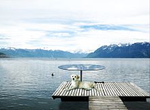 Contemporary table YOGI BEARmetalmetal baseround