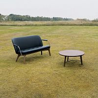 Contemporary upholstered bench UTILITYsolid woodplywoodstainless steel