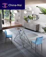Contemporary chair GAIAindoorfabricsteel base