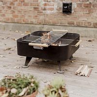 Wood-burning fire pit GRL100steelstainless steelsquare