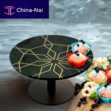 Food display rack countertopbrassmarble