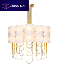 Contemporary chandelier NIAGARAfabricmarblecommercial