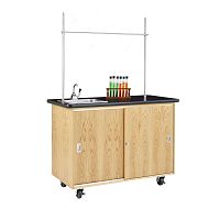 Contemporary table ECONOMYlaminateoak baserectangular