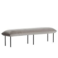 Contemporary upholstered bench NAKKIfabricblue