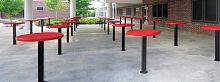 Contemporary high bar table TALL FOOD COURTsteelsquareround