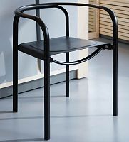 Contemporary chair Splitindoorleatherchrome steel base