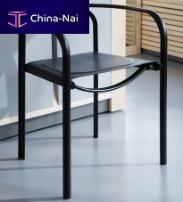 Contemporary chair Splitindoorleatherchrome steel base