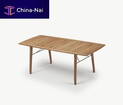 Contemporary dining table BALLAREteakrectangularextending