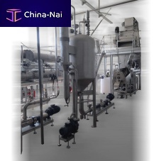 Vacuum deaerator for the food industry