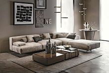 Modular sofa SOHOcontemporaryleatherbeige