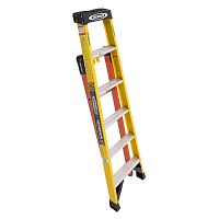 Portable step ladder LDP7306fiberglassflanged-rung
