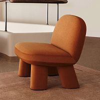 Contemporary fireside chair MAXfabricleathergray