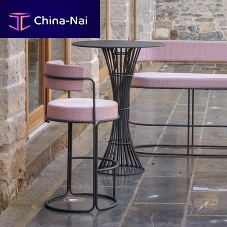 Contemporary high bar table BOLONIAporcelainmetal baseround