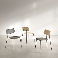 Contemporary chair LISEindoorfabricoak