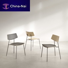 Contemporary chair LISEindoorfabricoak