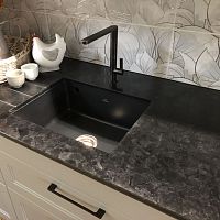 Glass countertop blackpolishedsmooth