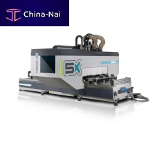 CNC machining center for the wood industry VEGA 5X series5-axiswith swiveling spindlegantry