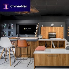 Contemporary kitchen THE STARRYwoodennatural stoneisland