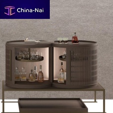 Contemporary bar cabinet YFOS natural oaksucupirametal