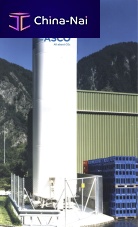 Liquid nitrogen storage tank for liquified gasCO2N2O