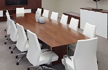 Contemporary conference table woodenrectangularwith integrated electrical outlet