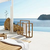 3-bar towel rack Sienafloor-standingteakgarden