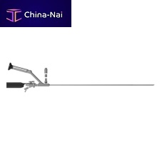 Bent nephroscope with working channel