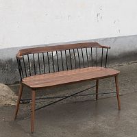 Contemporary bench EXCHANGEsolid woodsteel