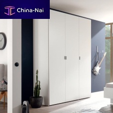 Contemporary wardrobe BASIClacquered woodwith swing doorswhite