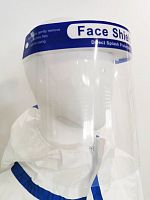 Full-face face-shield adultmedicaltransparent